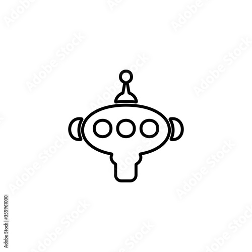 Robotics icon. Chat bot, customer service symbol for web and mobile UI design.