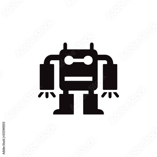Robotics icon. Chat bot, customer service symbol for web and mobile UI design.