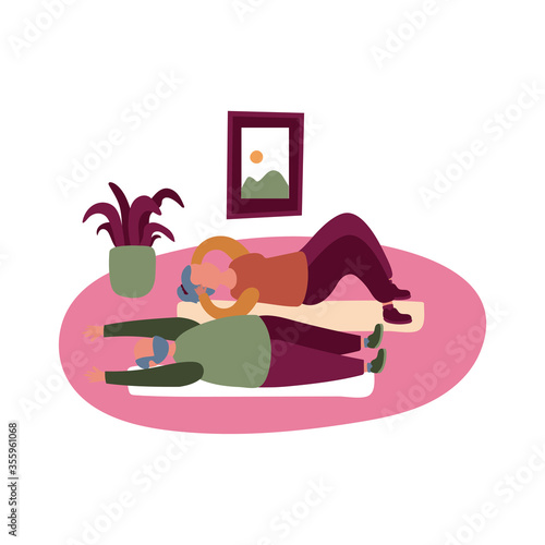 eldery couple practicing exercise in home activity free form style