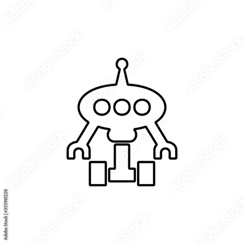 Robotics icon. Chat bot, customer service symbol for web and mobile UI design.