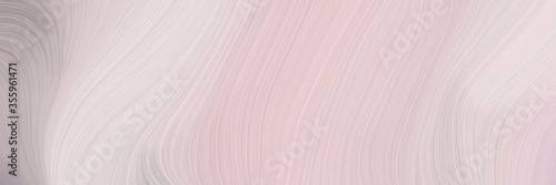 soft creative waves graphic with smooth swirl waves background design with light gray, dark gray and rosy brown color