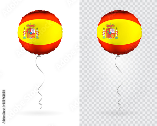 Balloons in Vector Red Yellow as Spain National Flag