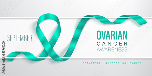 Ovarian Cancer awareness month vector banner