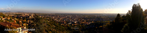 Panorama view of Bergamo, Italy on a sunny autumn day.