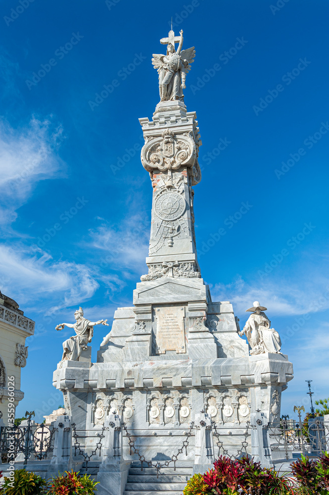 Firemens Monument Havana Colon Cemetery 
