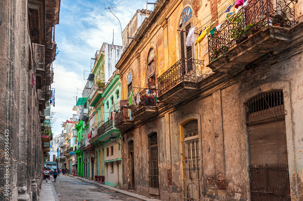 Havana Cuba Street Scene 