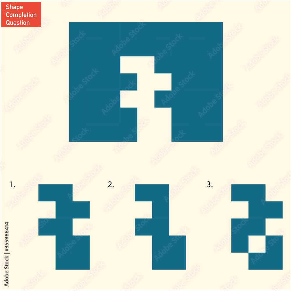 Obraz premium Visual intelligence activity - Find the extracted shape.