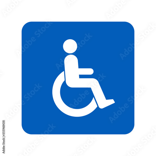 Disabled wheelchair icon. Parking symbol logo symbol modern simple vector icon for website design, mobile app, ui. Vector Illustration