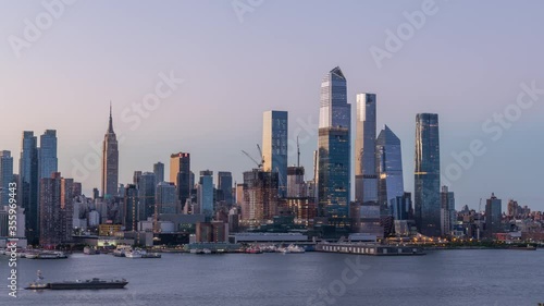 New York City, Hudson Yards, Skyline, Sunrise Timelapse Video, 31 May 2020 photo