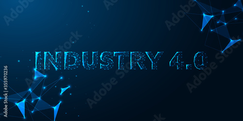 Futuristic industry 4.0, innovative technologies concept. Fourth industrial revolution.