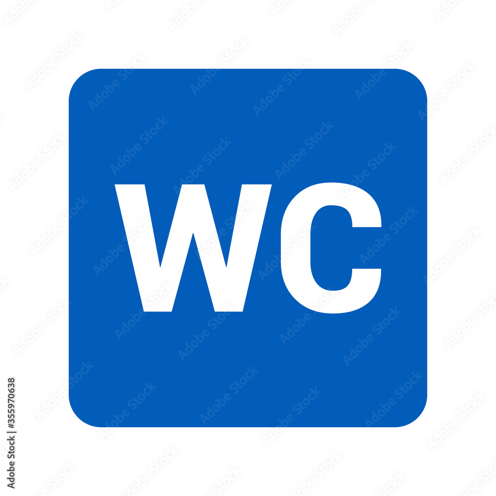 WC sign isolated on white background. Toilet symbol modern simple vector icon for website design, mobile app, ui. Vector Illustration WC sign isolated on white background. Toilet symbol modern simple vector icon for website design, mobile app, ui. Vector Illustration