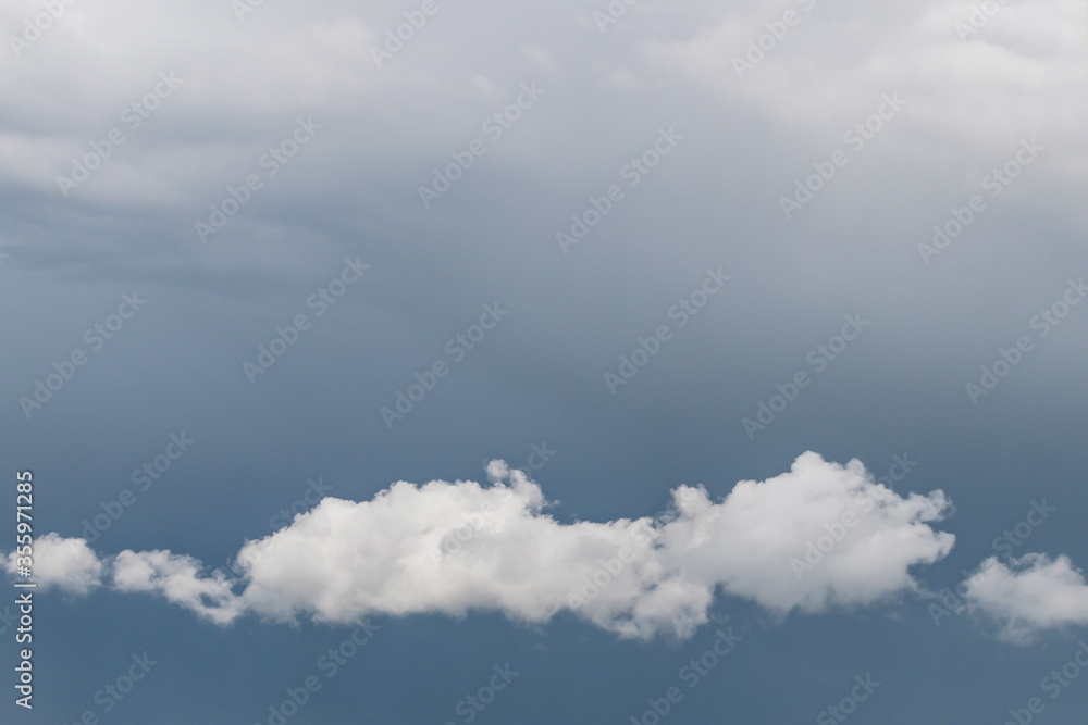 Pronounced white clouds in the sky Pronounced white clouds in the sky