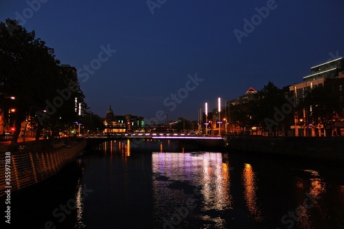 Photography night view of dublin