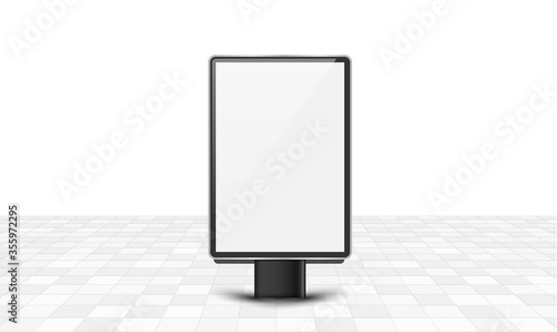 Blank white poster billboard for advertising vector design.