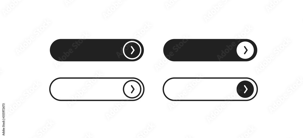 Read more button, icon for web design. Vector isolated continue concept in flat