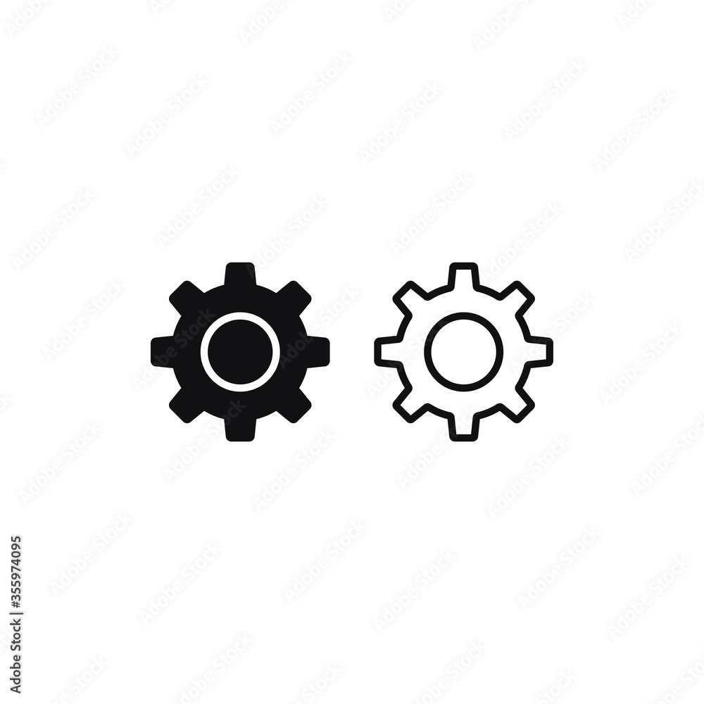 Settings icon vector. Gear sign Settings icon vector. Gear sign