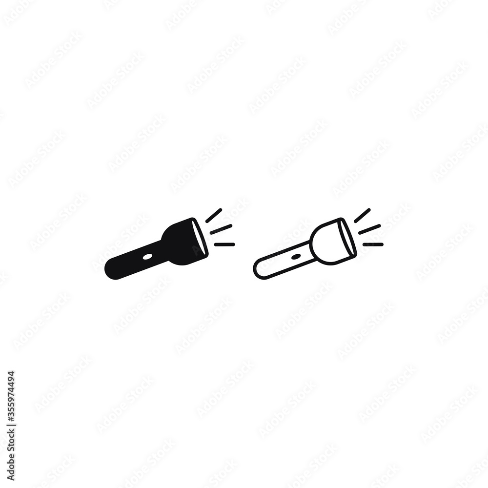 Flashlight icon vector. Light sign Flashlight icon vector. Light sign