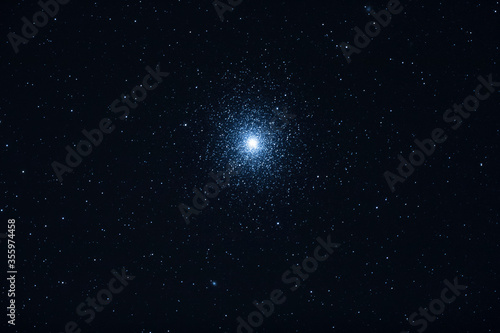 47 Tucanae Globular Cluster, captured in Australia.   Space background with stars. 