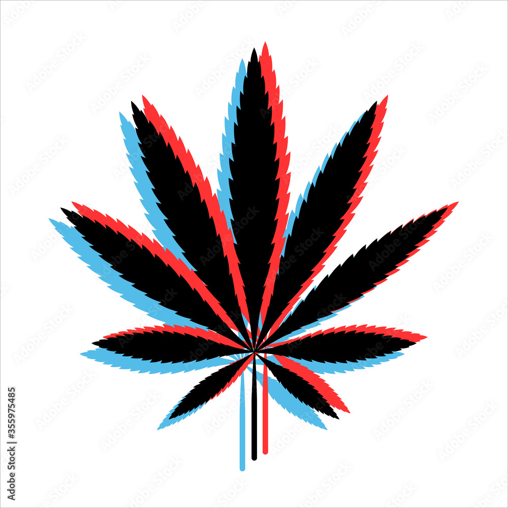 Simple vector Cannabis Leaf Silhouette Simple vector Cannabis Leaf Silhouette