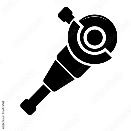 Simple illustration of electric angle grinder vector icon
