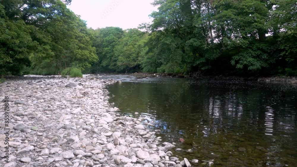 4K Video of river gentle cascading over stones in Cumbria 4K Video of river gentle cascading over stones in Cumbria
