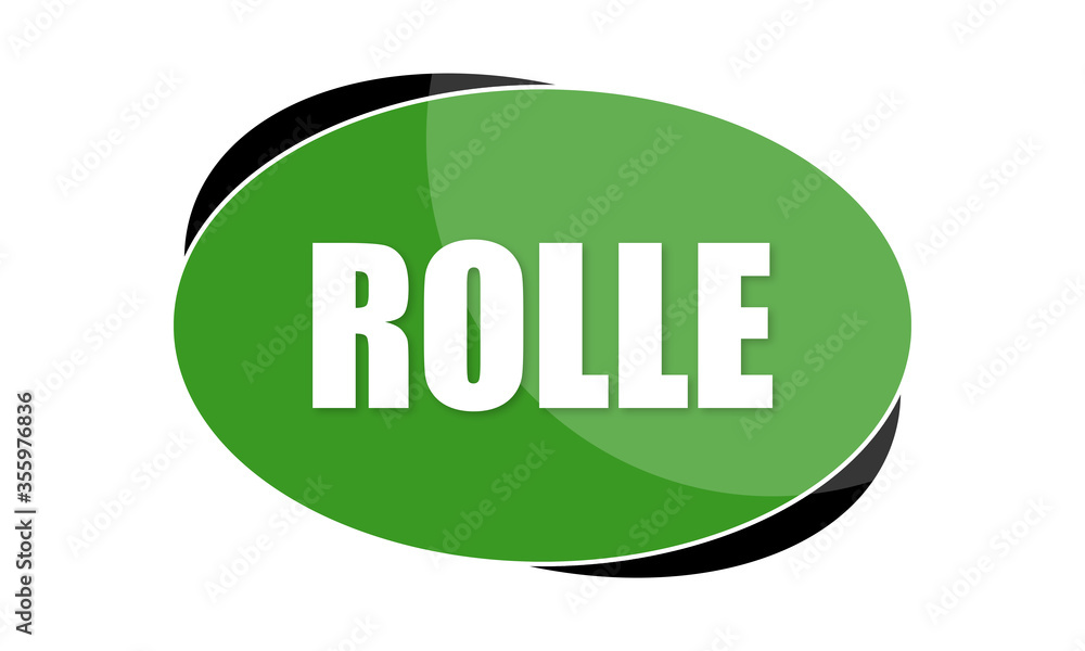 Rolle - text written in green shape Rolle - text written in green shape