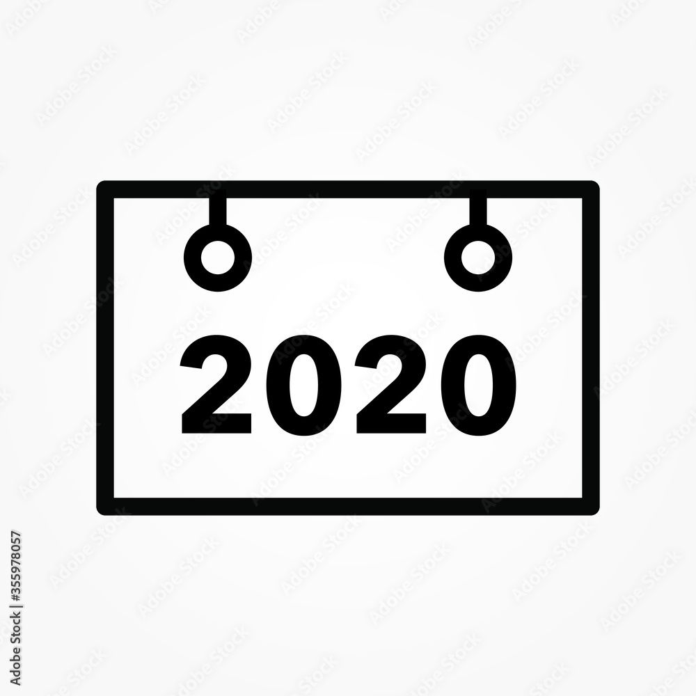 year date template icon vector illustration year date template icon vector illustration