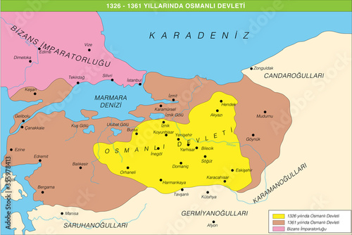 Ottoman Empire Map (1326-61)