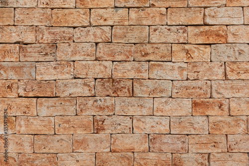 Exposed brick wall or wall  with apparent mortar. Texture for backgrounds