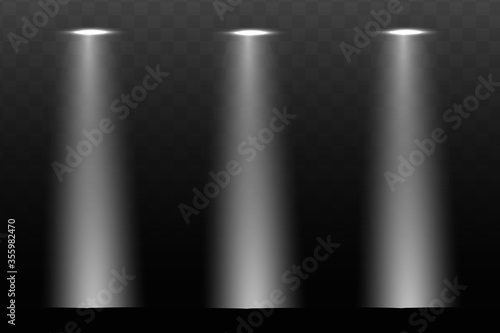 Lights shining from darkness background. Easy light flash .Vector illustration.