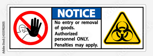 Notice Quarantine Holding Area Sign Isolate On White Background,Vector Illustration EPS.10