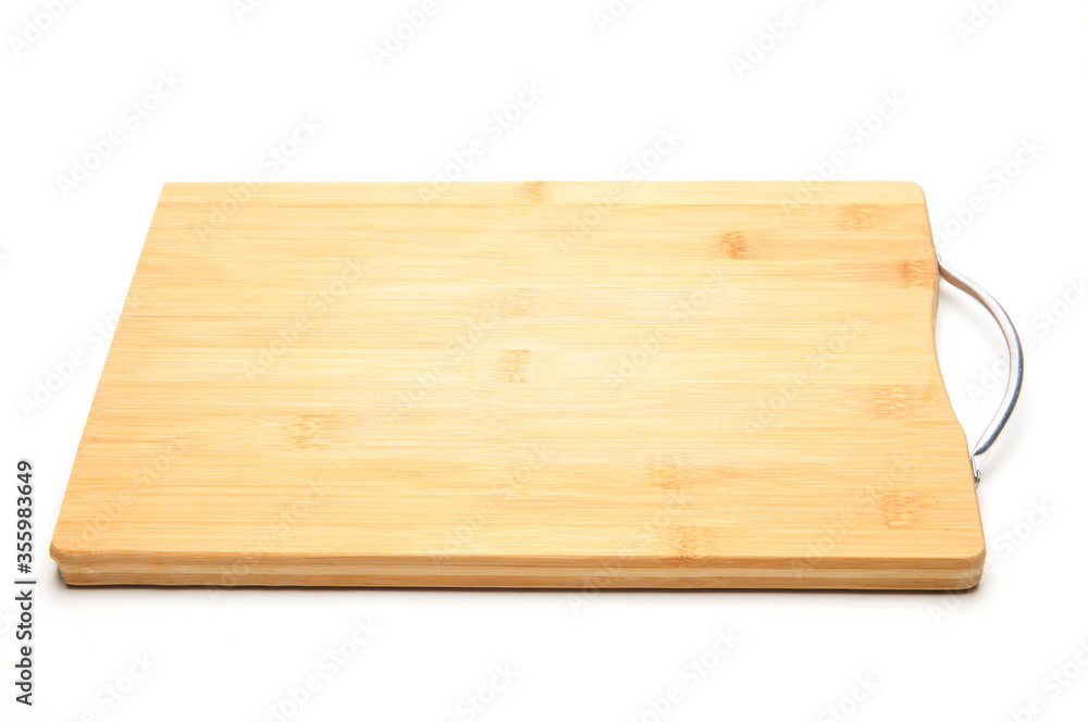 Board for cutting vegetables, fruits, meat on a white background Board for cutting vegetables, fruits, meat on a white background