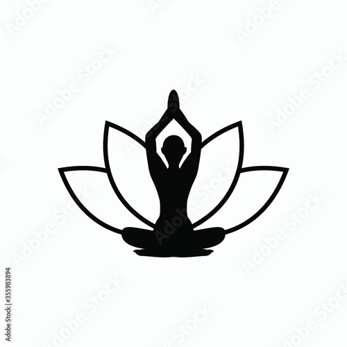 yoga icon vector