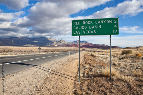 Highway Sign at Red Rock Ca...