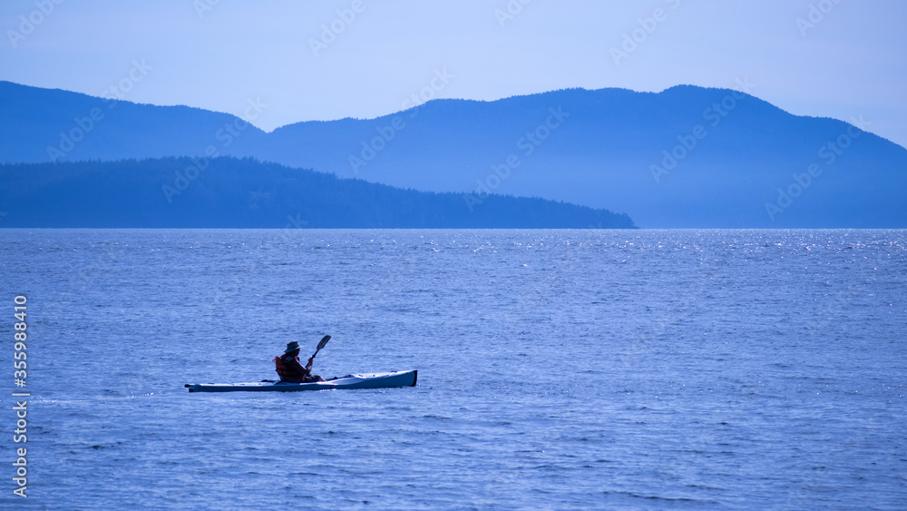 Kayaker on Samish Bay