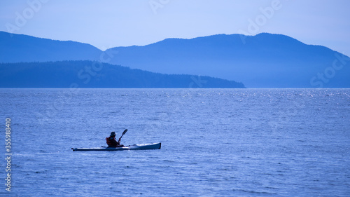 Kayaker on Samish Bay