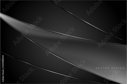  Abstract background luxury of gray and silver metallic dark space modern design. 