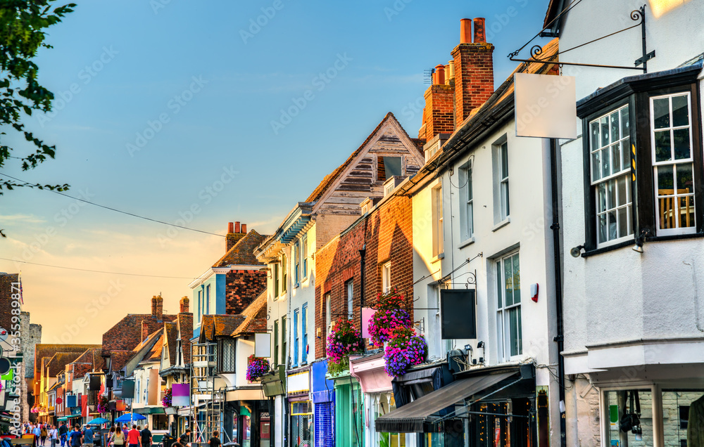 Traditional English houses in Canterbury, UK
