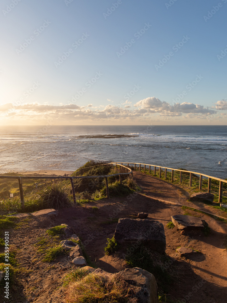 Long Reef headland view from the top, Sydney, Australia.