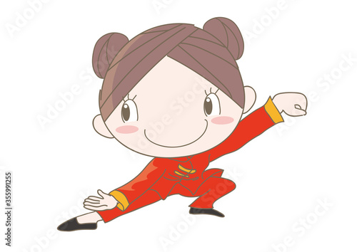 太極拳・ポーズをとる女性