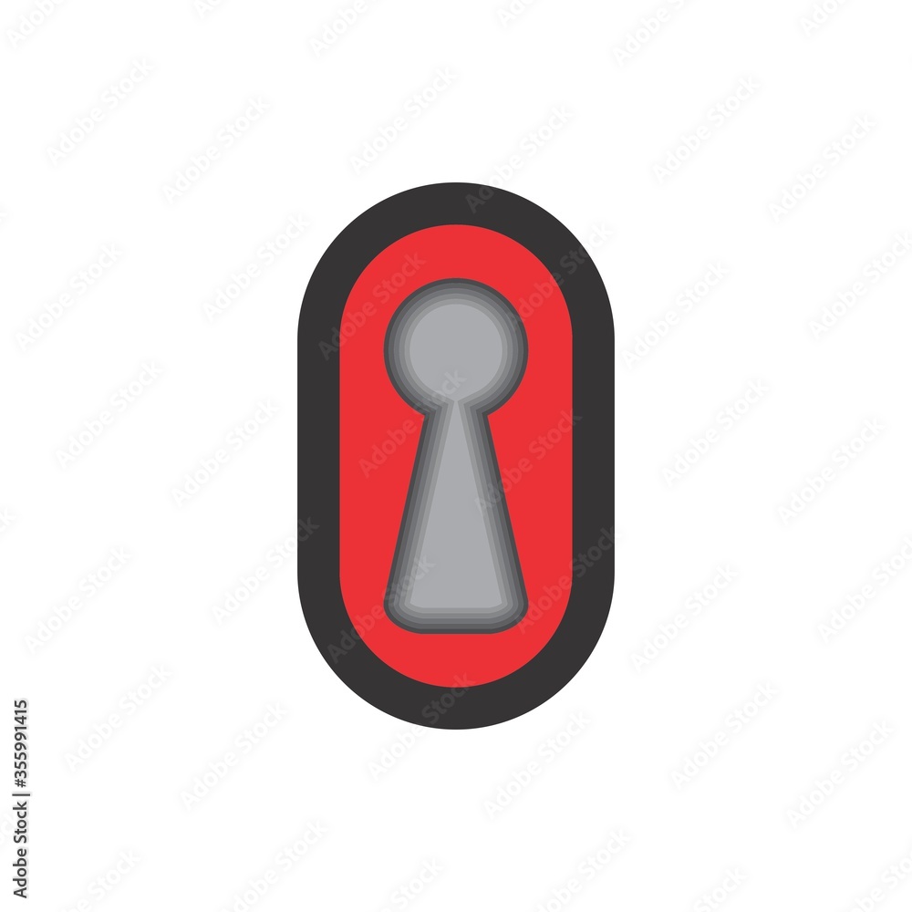 O letter with Key hole logo design vector O letter with Key hole logo design vector