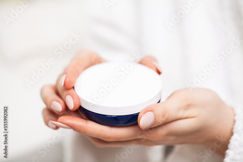 Moisturizing cream for a woman face skin care