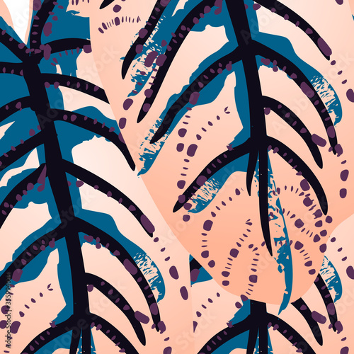 Tropical Leaf. Modern Motif. Jungle Print. Foliage