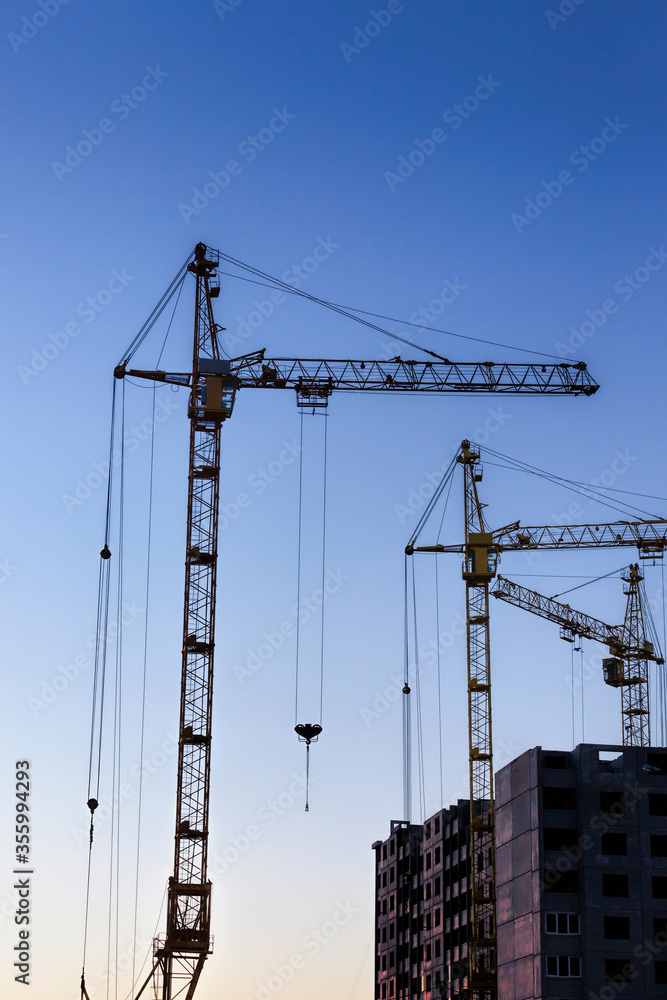 construction crane on a construction site construction crane on a construction site