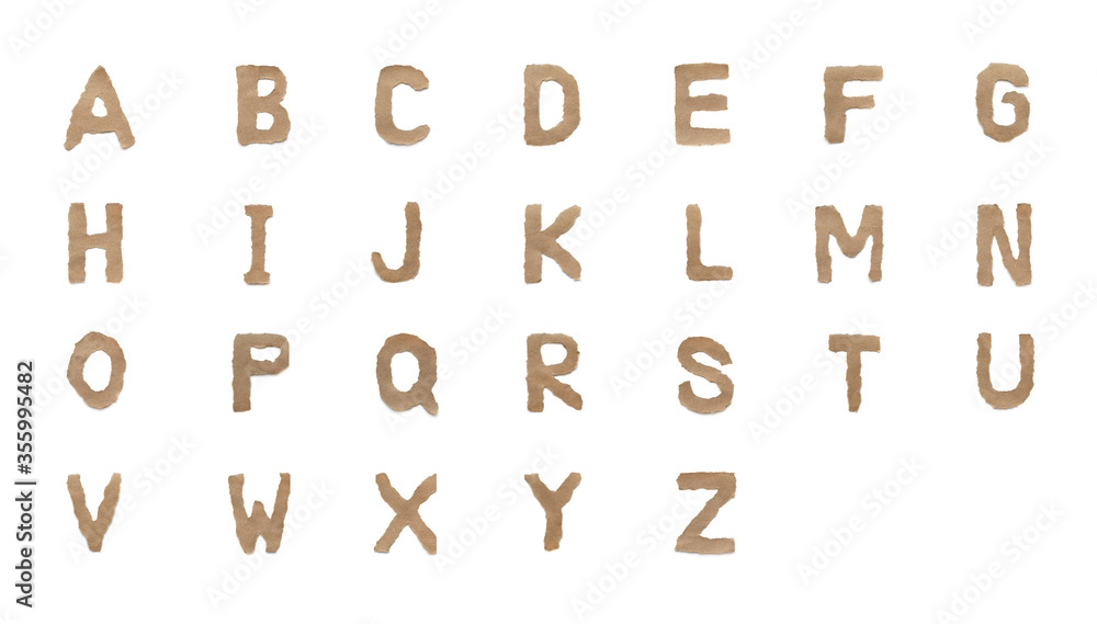 Set collection alphabet letter font isolated over white background ...