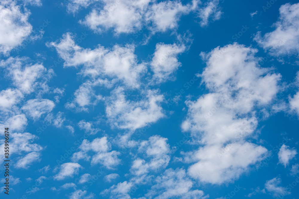Fototapeta premium beautiful blue sky with white clouds texture background