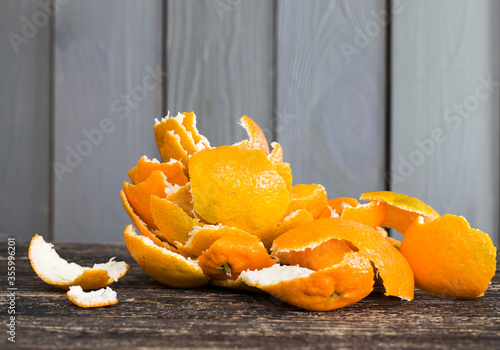 fresh peel from oranges