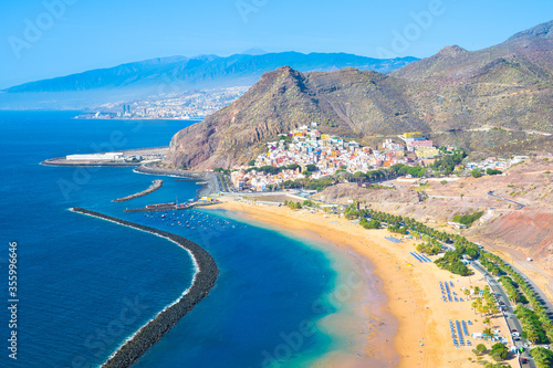 Beautiful view of Teresitas Beach (Playa de Las Teresitas) - Santa Cruz de Tenerife - Canary Islands, Spain