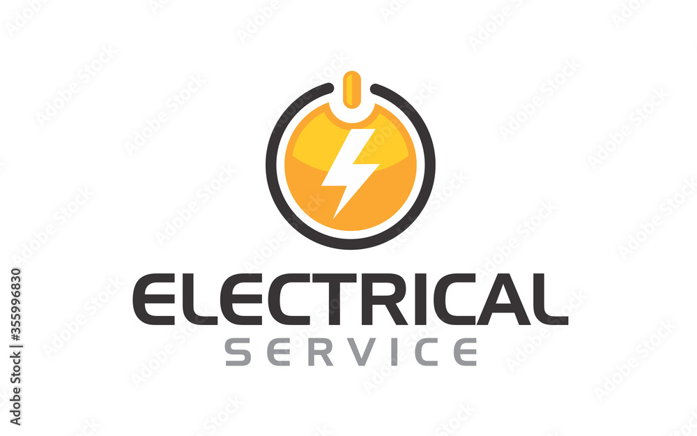 Creative innovation for electrician service logo