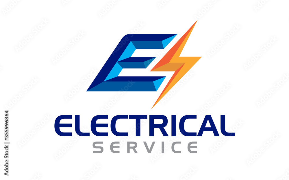 Creative innovation for electrician service logo Creative innovation for electrician service logo